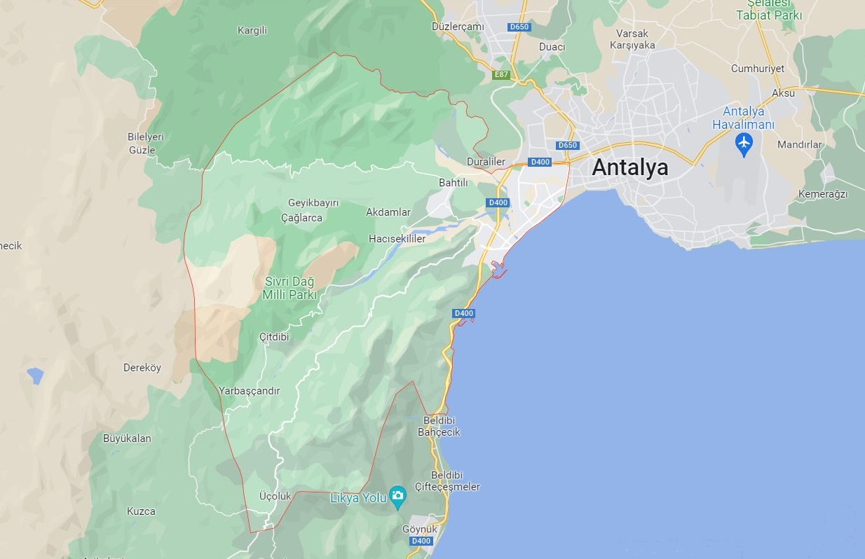 Konyaalti map in Antalya.jpg